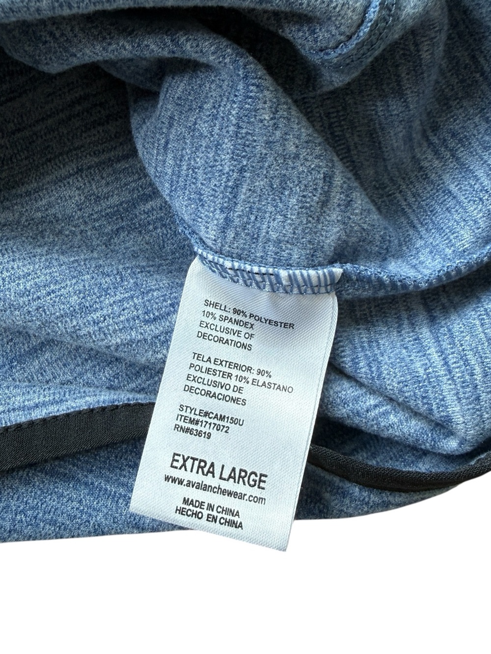 Avalanche Outdoor Supply Co Blue Heather Quarter Zip Performance Pullover XL - Picture 8 of 11